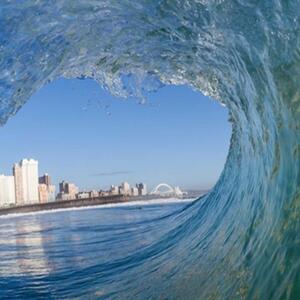 Ozdobný paraván Vlny moře - 180x170 cm, päťdielny, klasický paraván