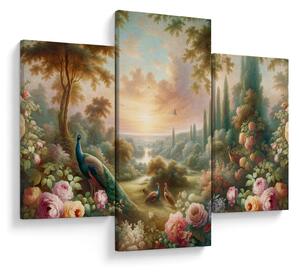 Obraz - Pávy v záhrade (90x60 cm)