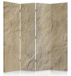Ozdobný paraván, Pískovec - 145x170 cm, štvordielny, klasický paraván