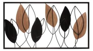 Nástenná dekorácia kov/drevo 90x50cm
