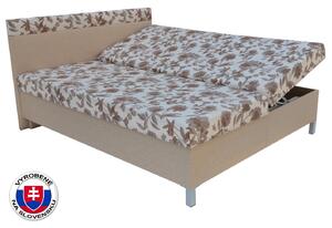 Manželská posteľ 160 cm Agata (béžová) (s roštami a matracmi). Vlastná spoľahlivá doprava až k Vám domov. 774273