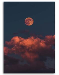 Obraz na plátně Mraky Nebe Měsíc - 40x60 cm