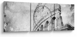 Obraz - Vintage pohľadnice mesta N⁰1 (s hodinami) (90x30 cm)