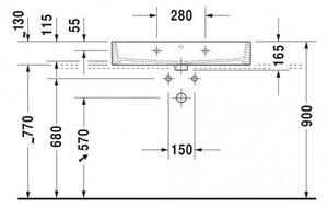 Duravit Vero Air - Umývadlo brúsené 800x470 mm, s prepadom, biela 2350800027