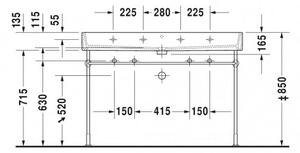 Duravit Vero Air - Umývadlo 1200x470 mm, s prepadom, biela 2350120026