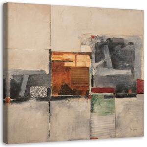 Obraz na plátně Abstraktní béžová hnědá - 30x30 cm