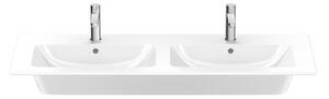 Duravit ME by Starck - Dvojumývadlo do nábytku 1300x490 mm, s prepadom, biela 2336130000