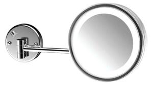 Emco Cosmetic mirrors Pure LED - Kozmetické zrkadlo nástenné s LED osvetlením Ø216mm, 3 násobné zväčšenie, chróm 109500118