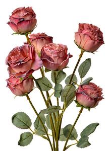 Ružová umelá vetvička ruža Rose pink - 8*8*55 cm - Clayre & Eef
