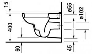 Duravit D-Code - SET Závesné WC + sedátko so sklápacou automatikou, biela 45350900A1