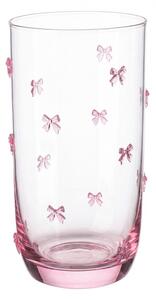 Pohár na vodu s motívom mašličiek - Ø 7*15 cm / 350 ml - Clayre & Eef