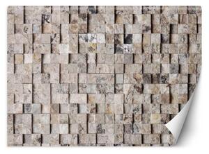 Fototapeta, Kamenná optická 3d stěna kamenná stěna - 450x315 cm