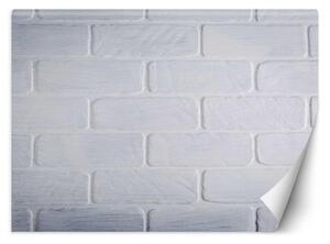 Fototapeta, Bílá cihlová zeď Beton - 150x105 cm