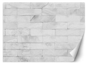 Fototapeta, Bílá cihlová zeď - 100x70 cm