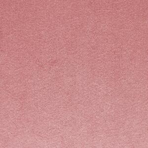 Kreslo ružové zamatové čalúnenie prešívané bez opierok čierny oceľový rám retro dizajn