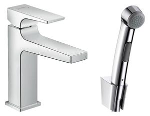 Hansgrohe Metropol - Umývadlová batéria s ručnou sprchou Bidette a hadicou 160 cm, chróm 32522000