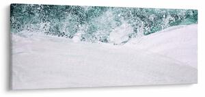 Obraz - Tyrkysová abstrakcia (120x50 cm)