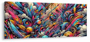 Obraz - Pestrofarebné graffiti (120x50 cm)