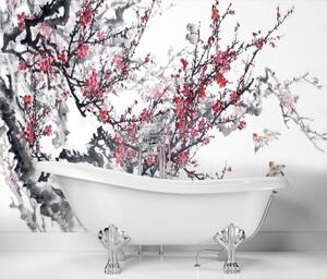Fototapeta, Třešňové květy Japonsko - 100x70 cm