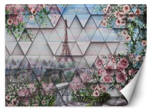 Fototapeta, Eiffelova věž Paříž 3d - 100x70 cm