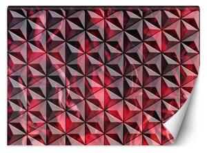 Fototapeta, Červená geometrie - 350x245 cm