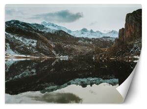 Fototapeta, Jezero v horách - 150x105 cm