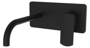 Teorema Edge- Umývadlová batéria pod omietku, komplet, výtok 220 mm, výpusť CLICK čierna 8E312BB