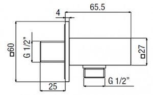 Teorema set 4 - Sprchový systém pod omietku Edge, komplet
