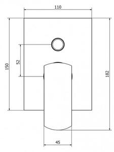 Teorema set 4 - Sprchový systém pod omietku Edge, komplet