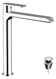 Teorema XS - Umývadlová batéria stojanková s výpusťou Click-Clack, výška 245 mm, chróm 8X370