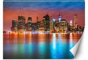 Fototapeta, Manhattan v noci - 100x70 cm