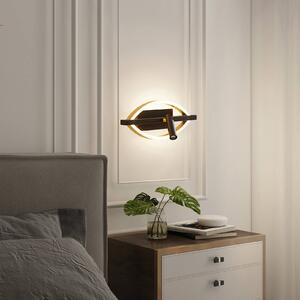 Lucande Matwei nástenná LED lampa, oválna, mosadz