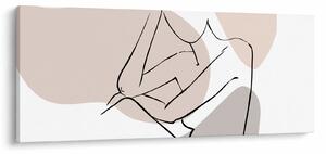 Obraz - Woman body line art N⁰1 (120x50 cm)