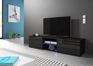 TV stolík/skrinka Hee (čierny lesk + čierna matná). Vlastná spoľahlivá doprava až k Vám domov. 780524