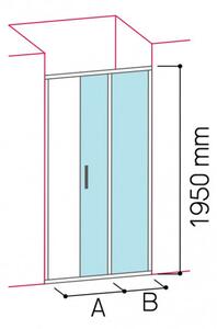 Glass 1989 Isy - Sprchový kút posuvné dvere do niky alebo v kombinácii s bočnou stenou, veľkosť 100 cm, profily chrómové, číre sklo, GEO1005T500
