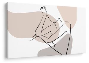 Obraz - Woman body line art N⁰1 (90x60 cm)