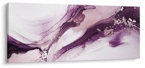 Obraz - Purple fluid art (120x50 cm)