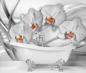Fototapeta, Abstraktní orchideje - 100x70 cm