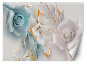 Fototapeta, Květiny abstraktní 3d - 150x105 cm