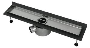 Sprchový žľab CLASSIC K STENE s horizontálnou a vertikálnou prírubou, 60 cm