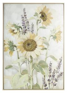 Dekorstudio Ručne maľovaný obraz na plátne s motívom slnečníc II 62x92cm - žltý