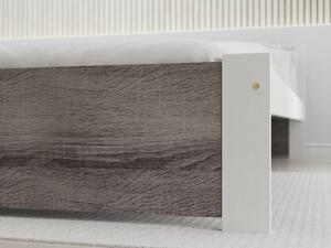 Posteľ IKAROS 140 x 200 cm, biela/dub hľuzovka Rošt: Bez roštu, Matrac: Bez matraca