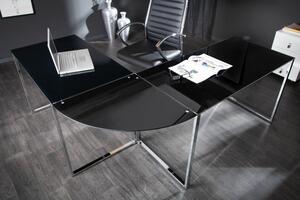 Rohový písací stôl Big Deal čierny