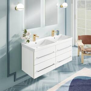 Villeroy & Boch Avento - Dvojité umývadlo 1200x470mm, s prepadom, alpská biela 4A23CK01