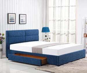 Manželská posteľ 160 cm Capaz (modrá) (s roštom). Vlastná spoľahlivá doprava až k Vám domov. 796753