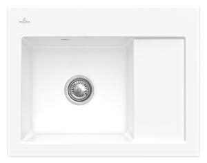 Villeroy & Boch Subway 45 Compact - Keramický vstavaný drez 650x510 mm, alpská biela CeramicPlus 331201R1