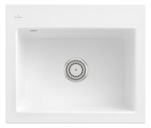Villeroy & Boch Subway 60 S - Keramický vstavaný drez 600x510 mm, alpská biela CeramicPlus 330901R1