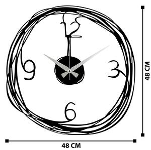 ASIR Kovové nástenné hodiny 48 cm čierne