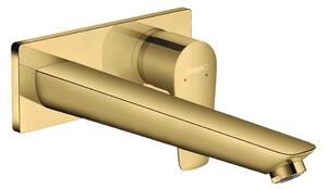 Hansgrohe Talis E - Páková umývadlová batéria pod omietku, s výtokom 22,5 cm, leštený vzhľad zlata 71734990