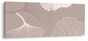 Obraz - Béžové listy N⁰1 (120x50 cm)